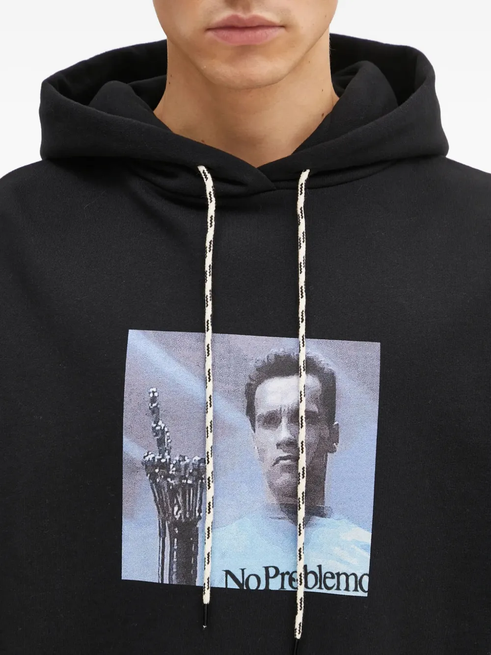 Aries Hoodie met print Zwart