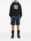 Aries graphic-print drawstring hoodie - Black