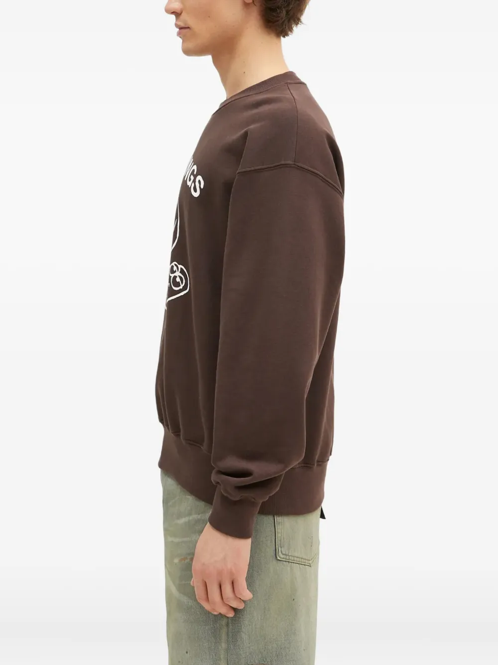 Aries Sweater met print Bruin