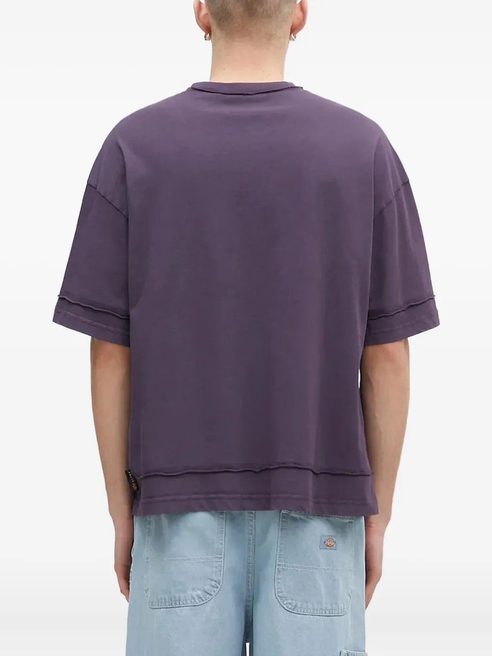 Alpha Industries Open Edge Embroidered T-shirt In Purple