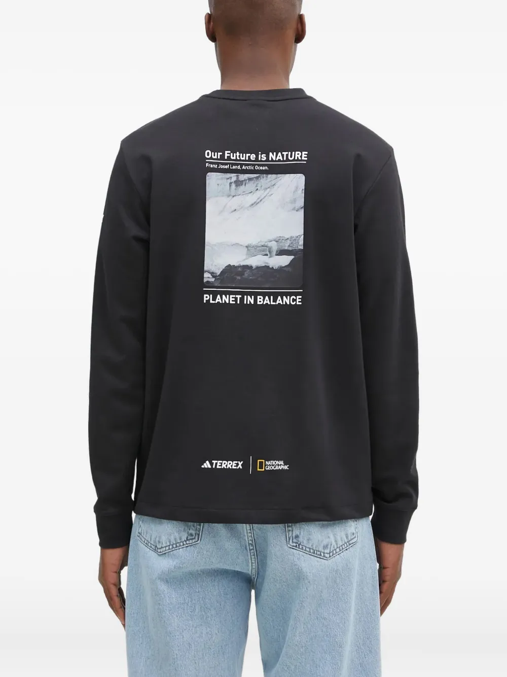 adidas National Geographic T-shirt met lange mouwen Zwart