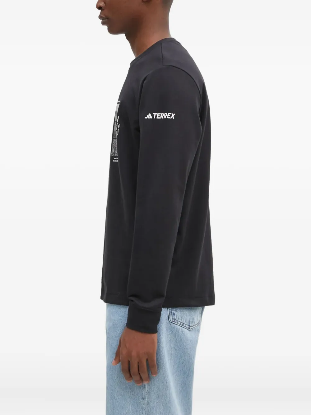 adidas National Geographic T-shirt met lange mouwen Zwart