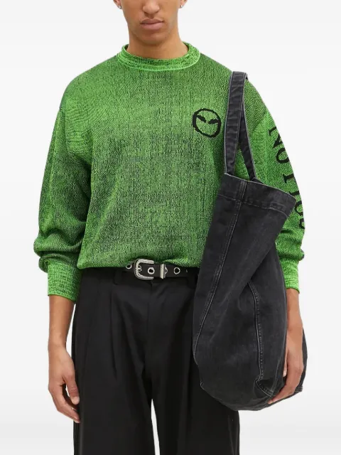 Aries Glitch Alien-O knit sweater