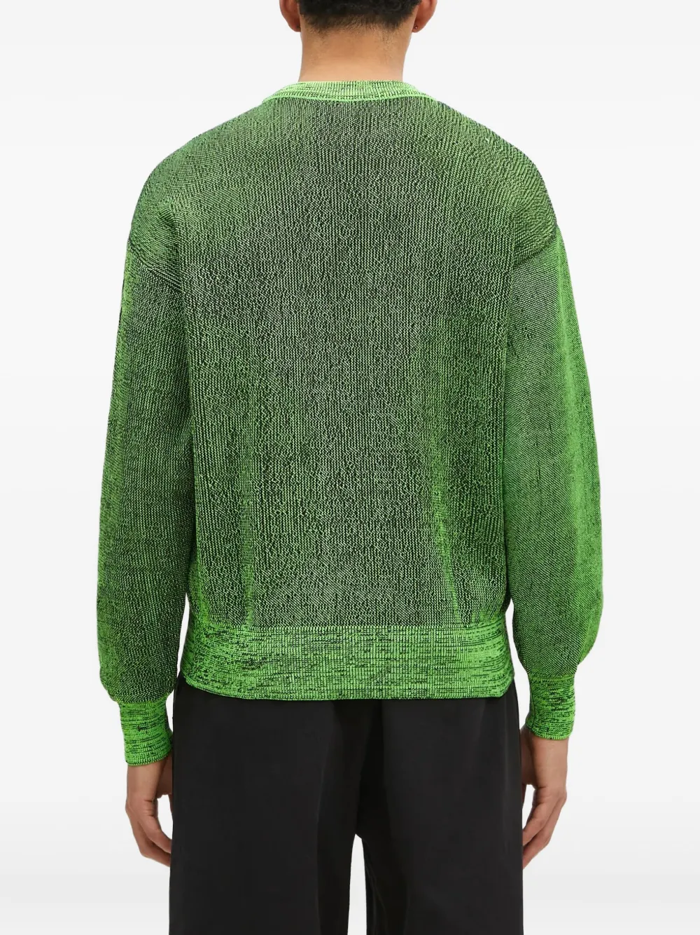 Aries Glitch Alien-O gebreide trui Groen