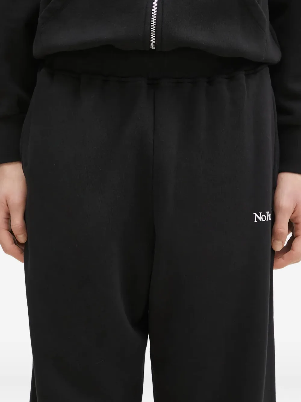 Aries embroidered cuffed track pants Zwart