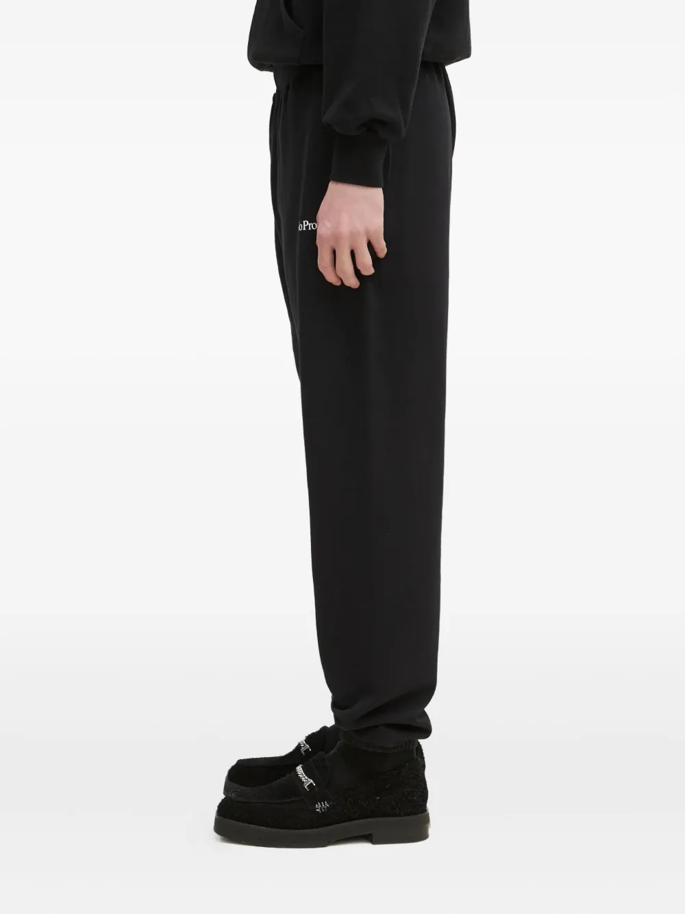 Aries embroidered cuffed track pants Zwart