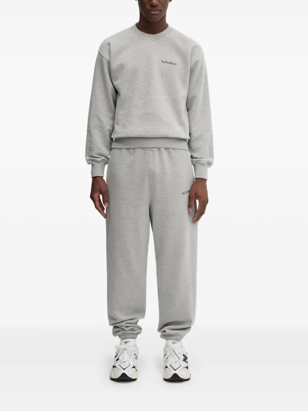 Aries embroidered cuffed track pants | Grey | Image 1
