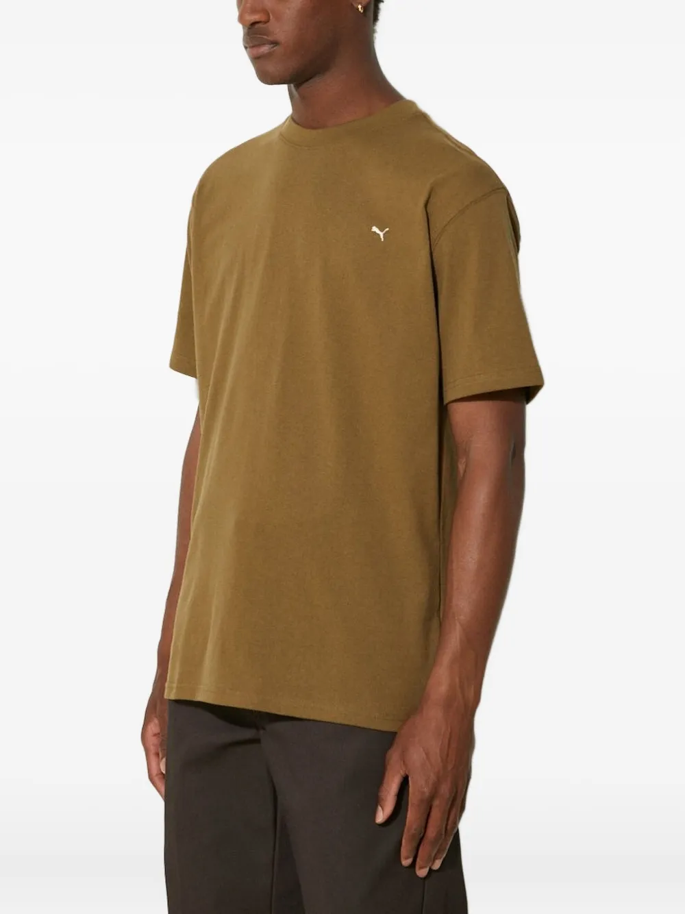 PUMA T-shirt met geborduurd logo Groen