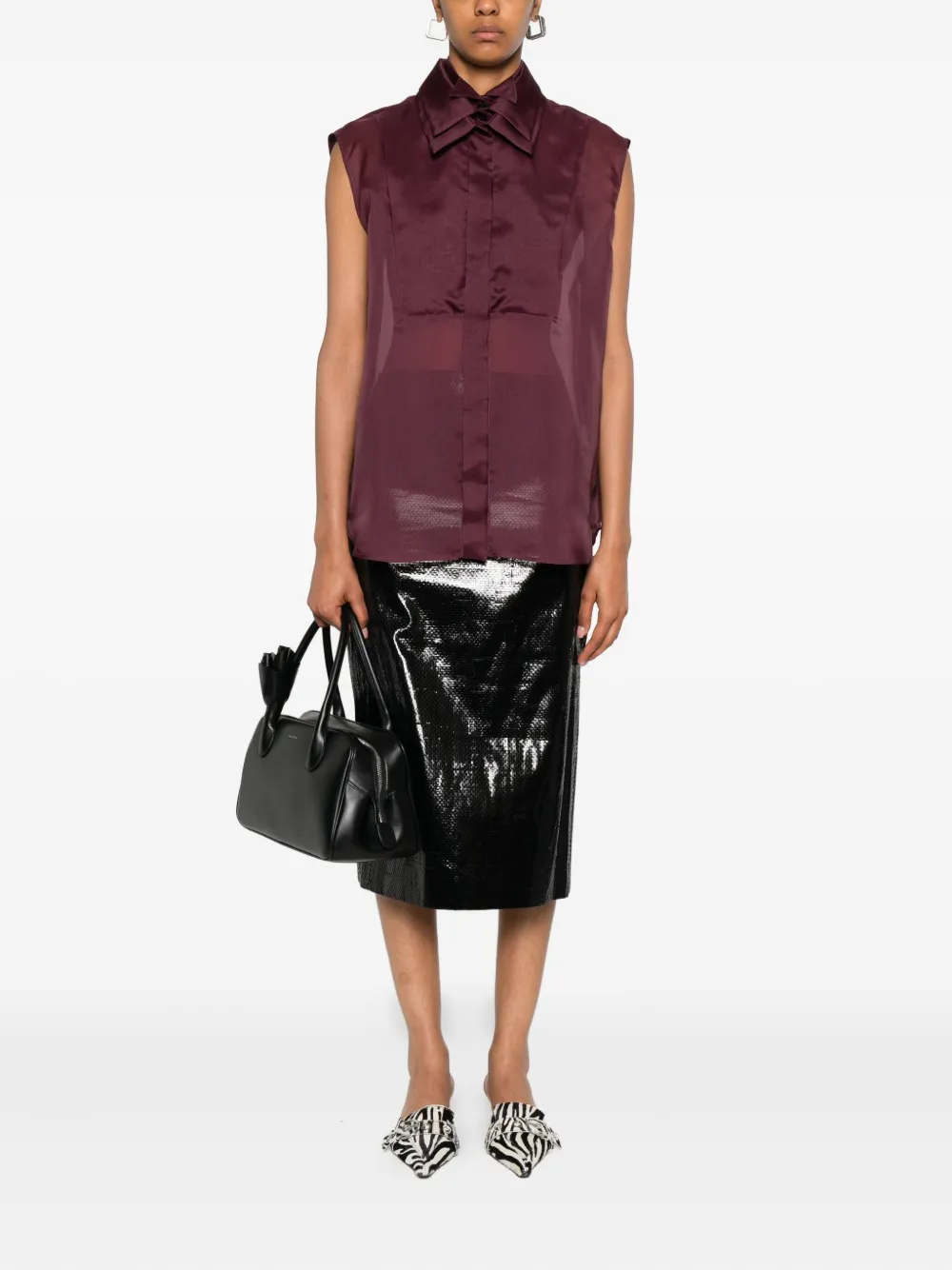 Viktor & Rolf Mouwloze blouse - Rood