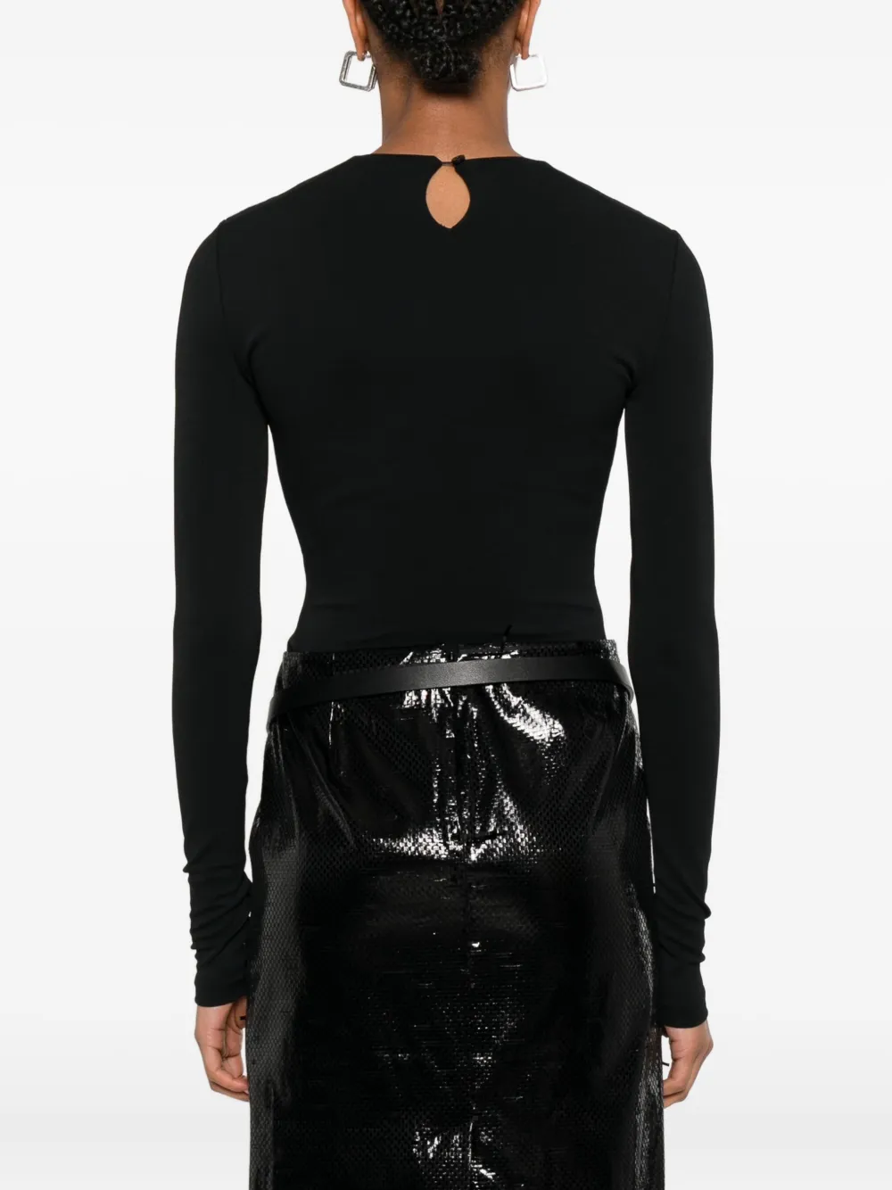 Viktor & Rolf Draped Bodysuit In Black