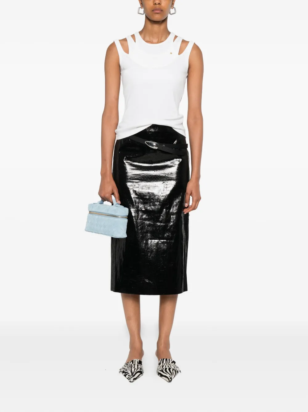 Viktor & Rolf Triple Strap Top In White