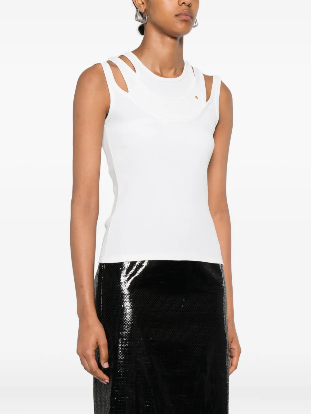 Viktor & Rolf Triple Strap Top In White