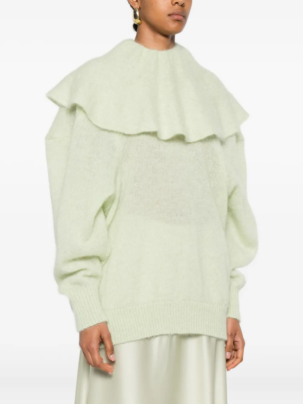 Viktor & Rolf Volant Ruffled-neck Sweater In Multi