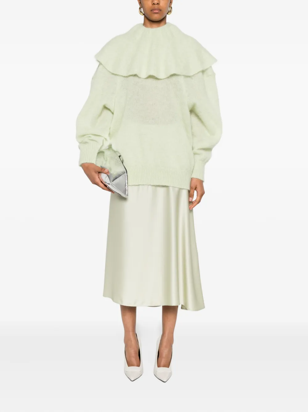 Viktor & Rolf Volant Ruffled-neck Sweater In Multi