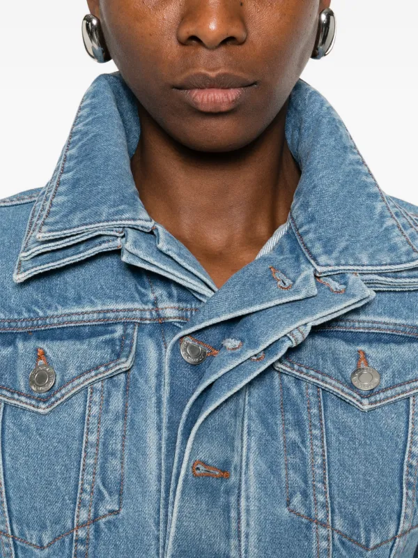 Viktor & Rolf Jaqueta Jeans Com Sobreposição Tripla | Azul