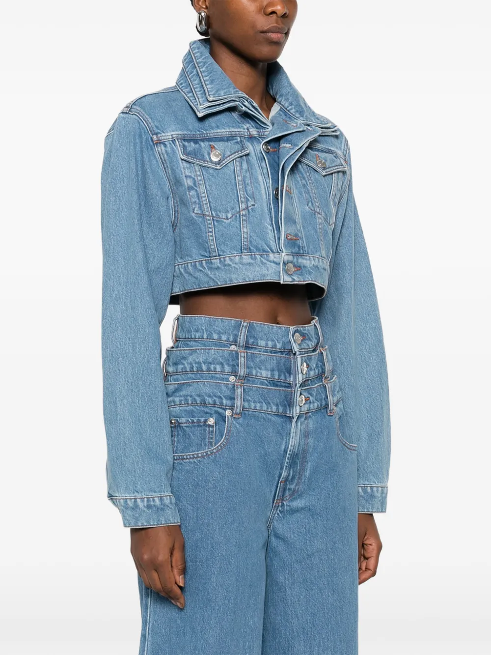  Viktor & Rolf Triple Layer Denim Jacket - Blue 