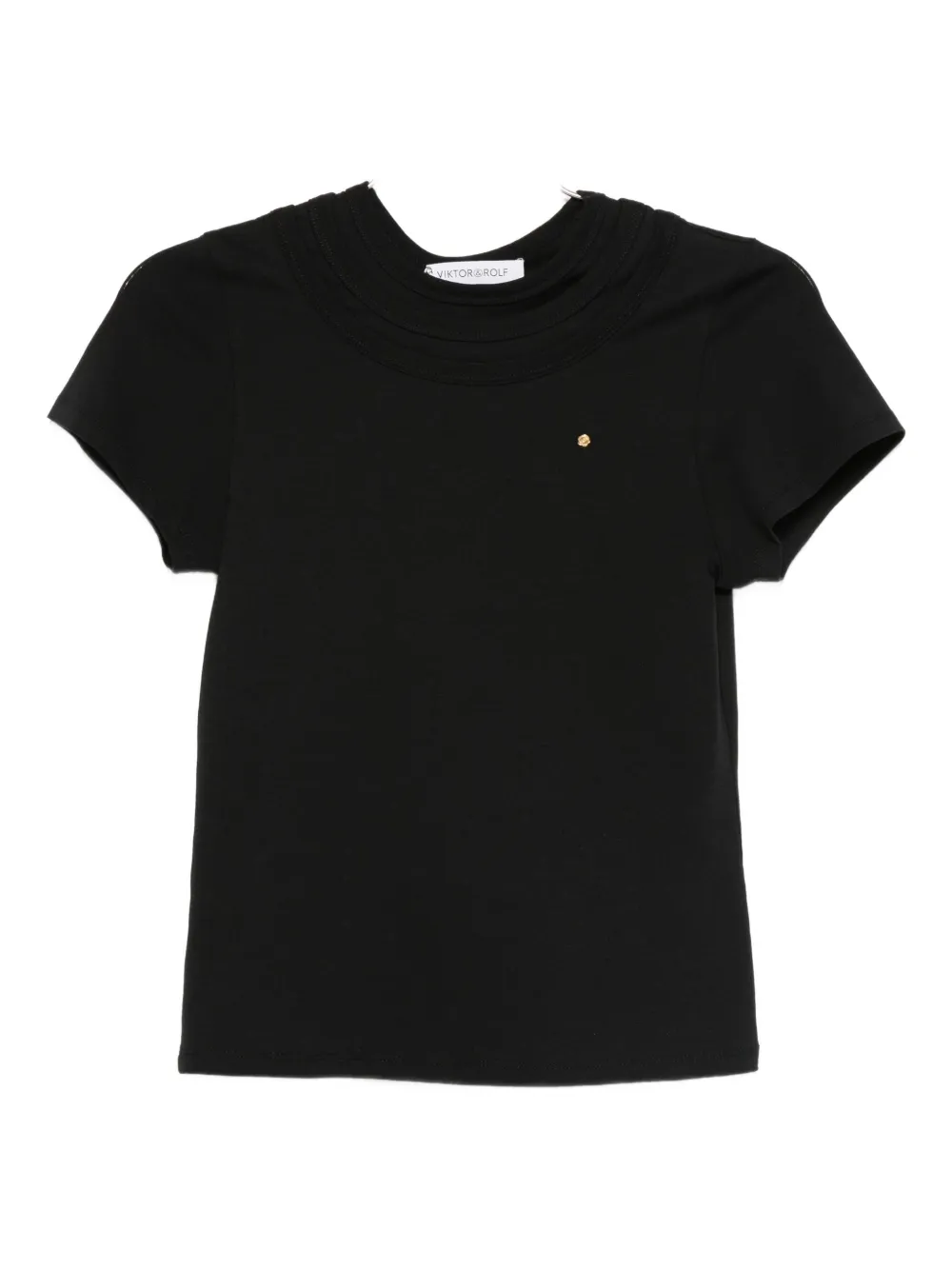 Viktor & Rolf Triple Collar T-shirt In Black