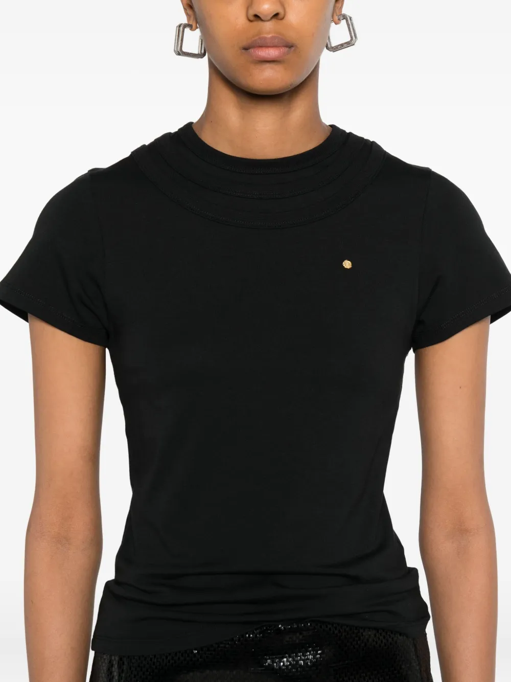 Viktor & Rolf Triple Collar T-shirt In Black