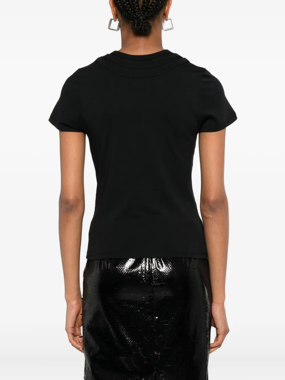 Viktor & Rolf Triple Collar T-shirt In Black