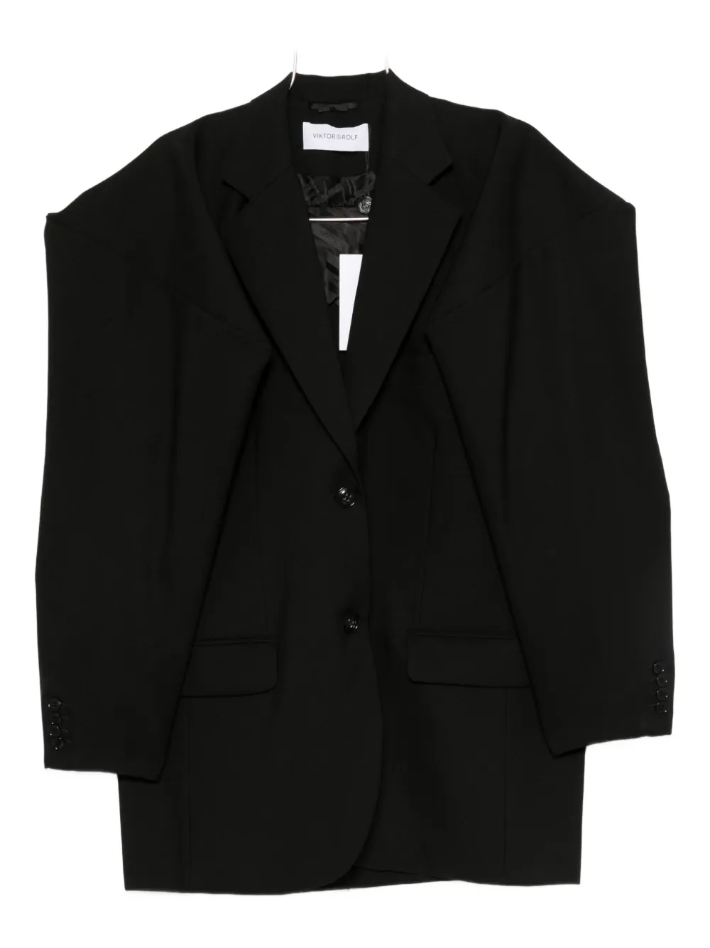 Viktor & Rolf Wool Double-breasted Blazer In Black