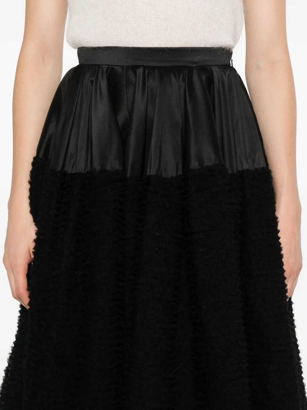 Viktor & Rolf Circle rok met franje Zwart