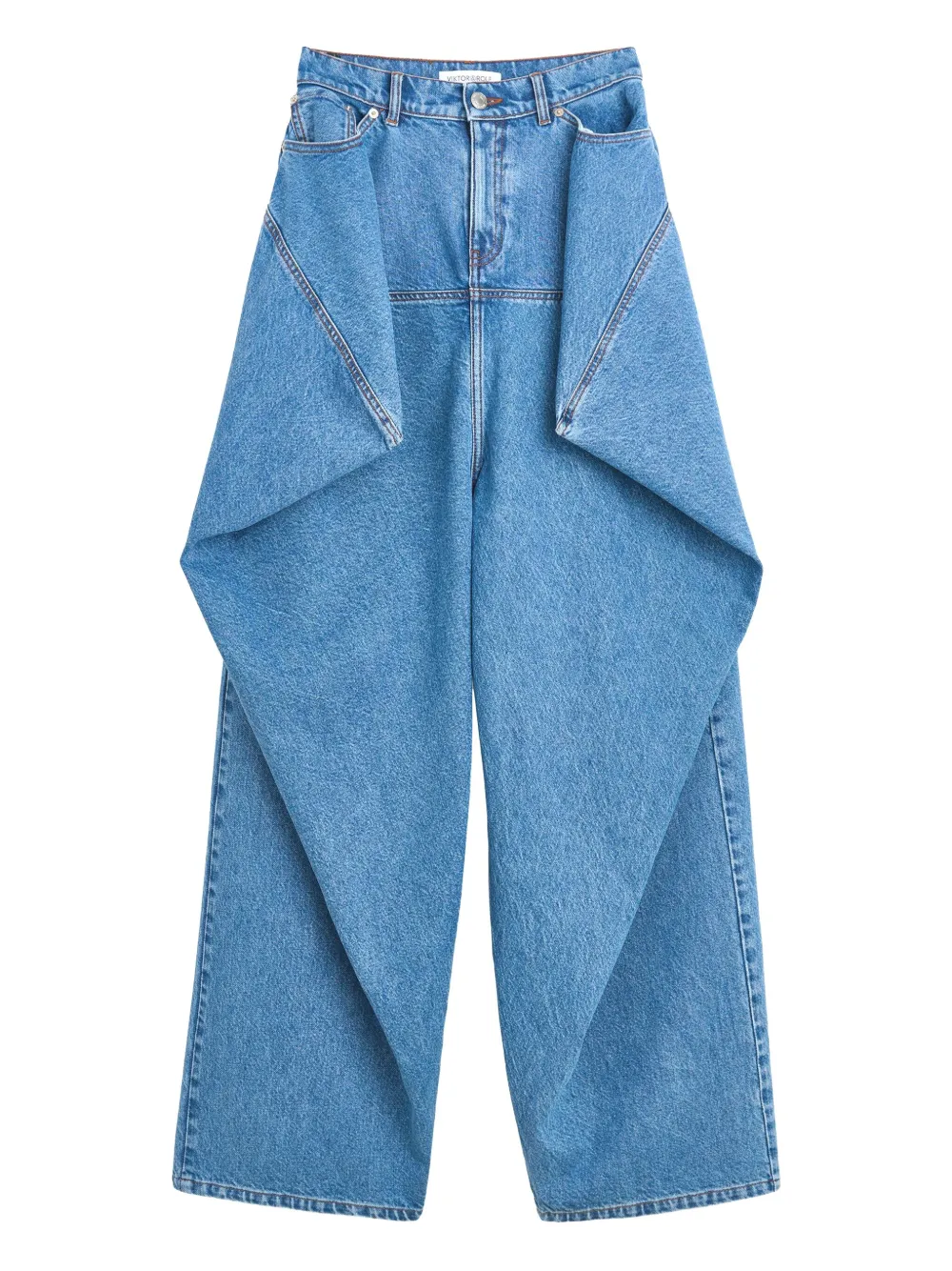 Viktor & Rolf Couture Square Jeans In Multi