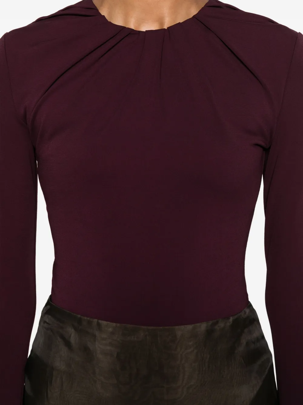 Viktor & Rolf Body met gedrapeerde hals Rood