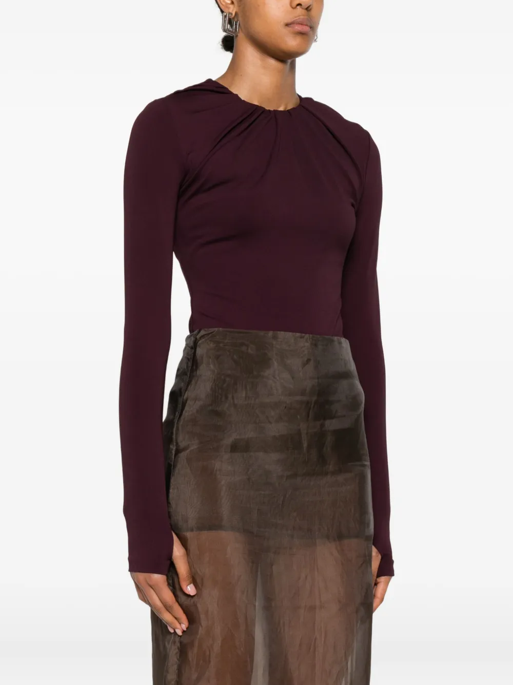 Viktor & Rolf Body met gedrapeerde hals Rood