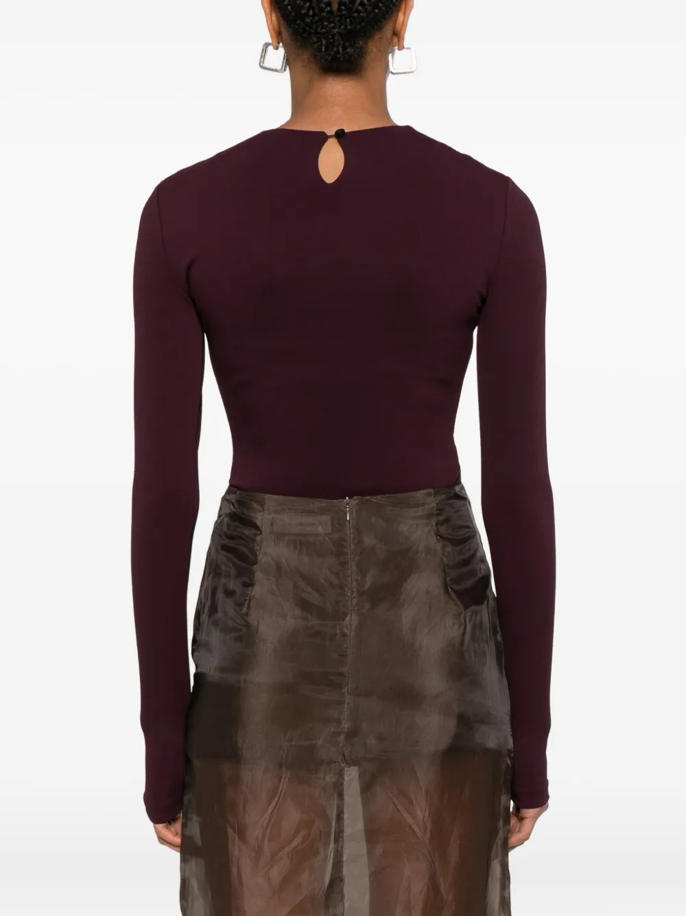 Viktor & Rolf Body met gedrapeerde hals Rood