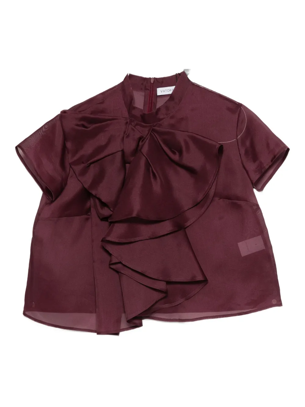 Viktor & Rolf Top in seta con fiocco - Rosso