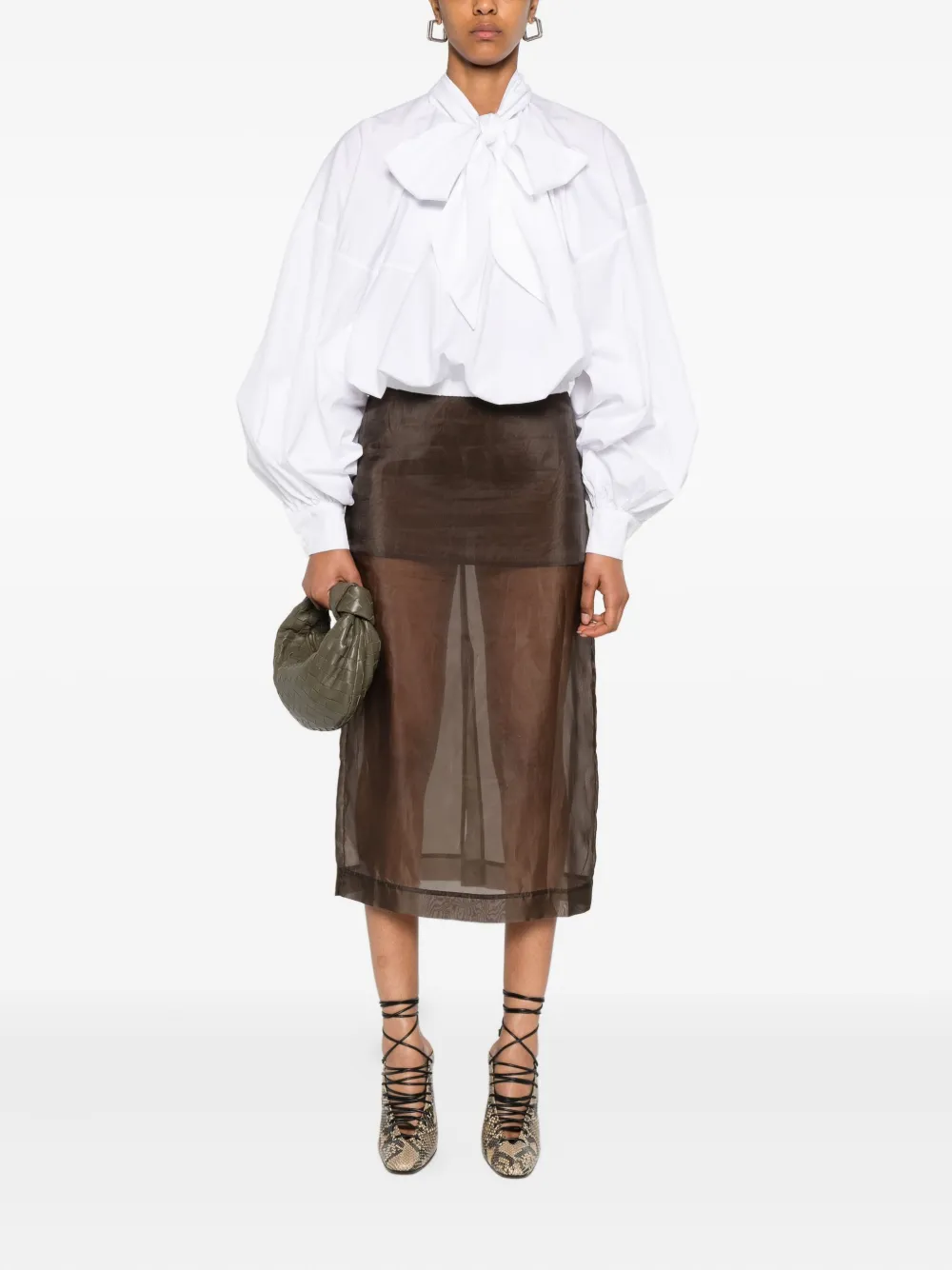 Viktor & Rolf Bow-detailed Blouse In White