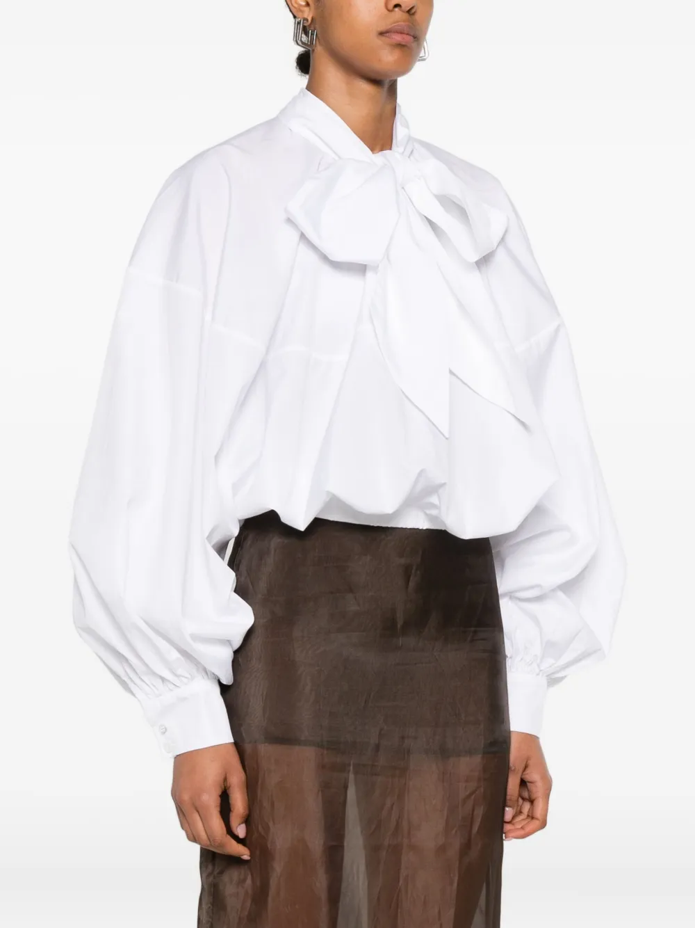 Viktor & Rolf Bow-detailed Blouse In White