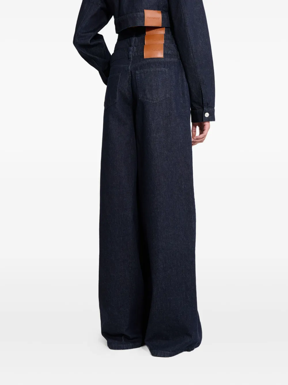 Viktor & Rolf Triple jeans met gelaagde taille Blauw
