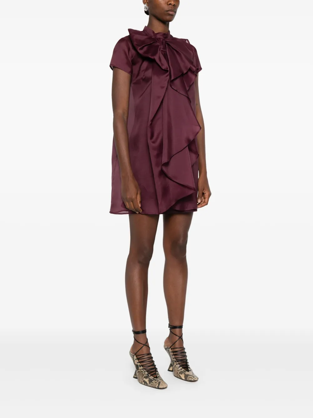 Viktor & Rolf Mini-jurk met strikdetail Paars