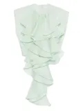 Viktor & Rolf layered-ruffle silk top - Green