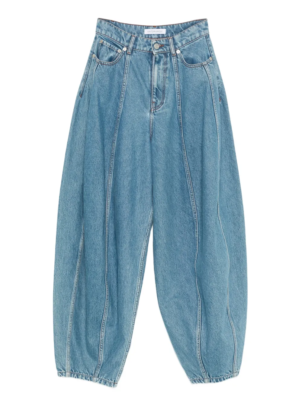 Viktor & Rolf Panelled Balloon-shaped Jeans In Blue