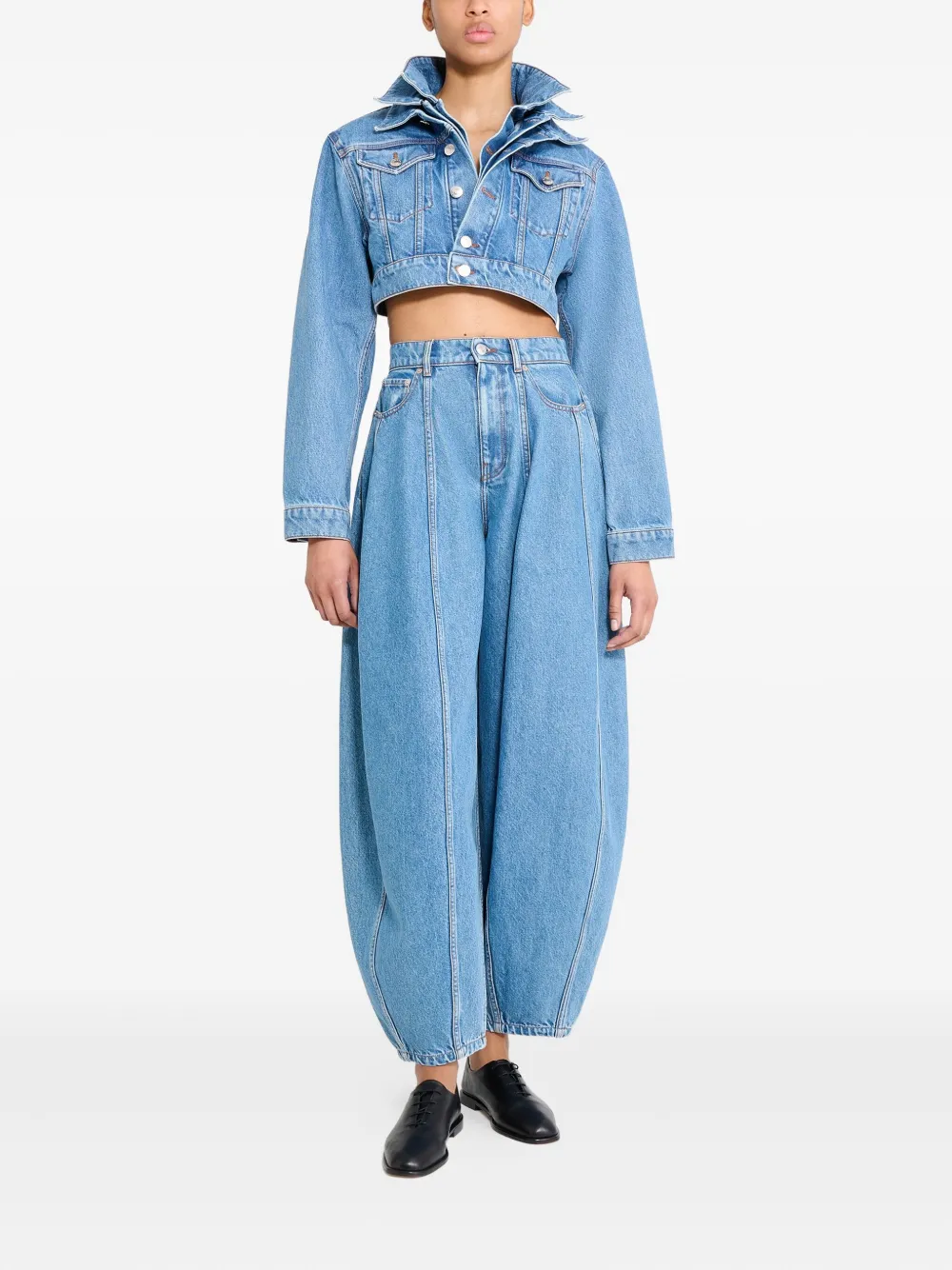 Viktor & Rolf Jeans met ballonvormige vlakken - Blauw