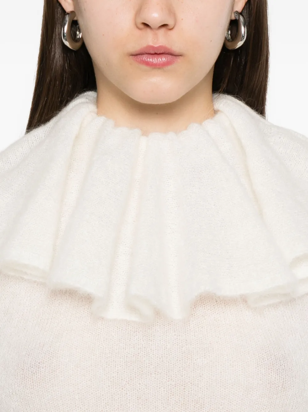 Viktor & Rolf Ruffled Sleeveless Top In White