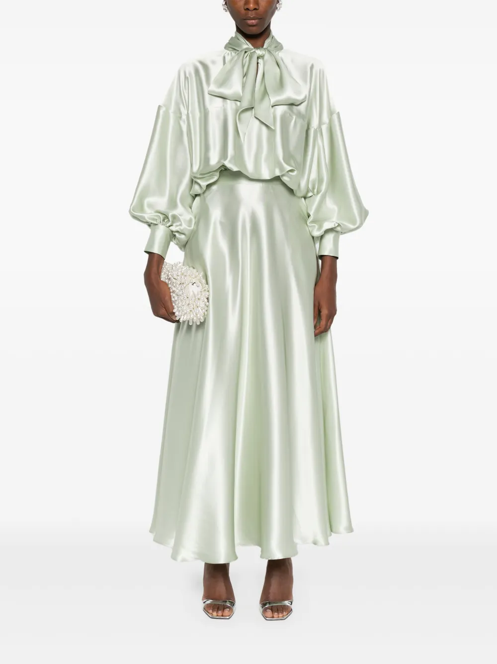 Viktor & Rolf Maxi-jurk met strik - Groen