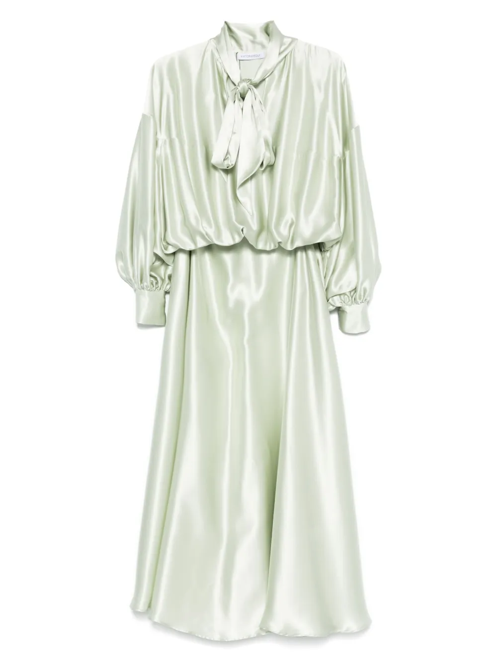 Viktor & Rolf pussy-bow maxi dress | Green | Image 1
