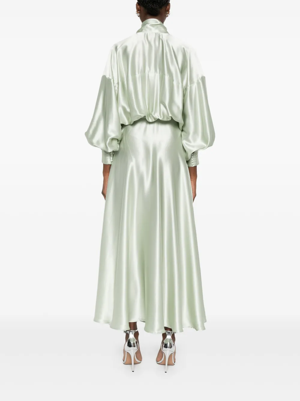 Viktor & Rolf Maxi-jurk met strik Groen