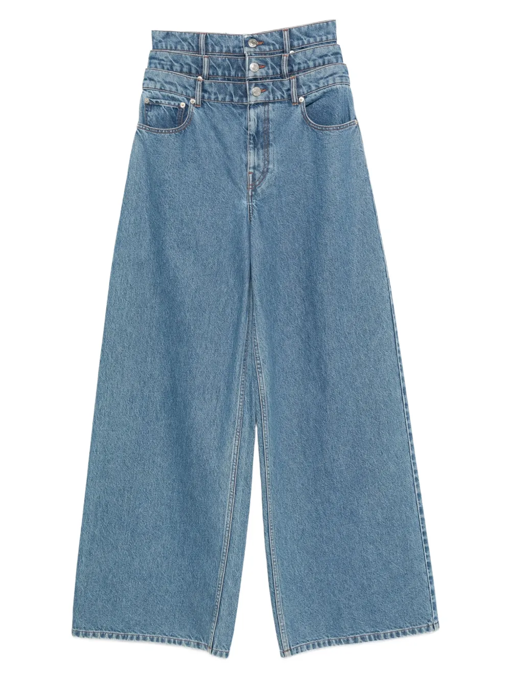 Viktor & Rolf Triple-layer Jeans In Blue