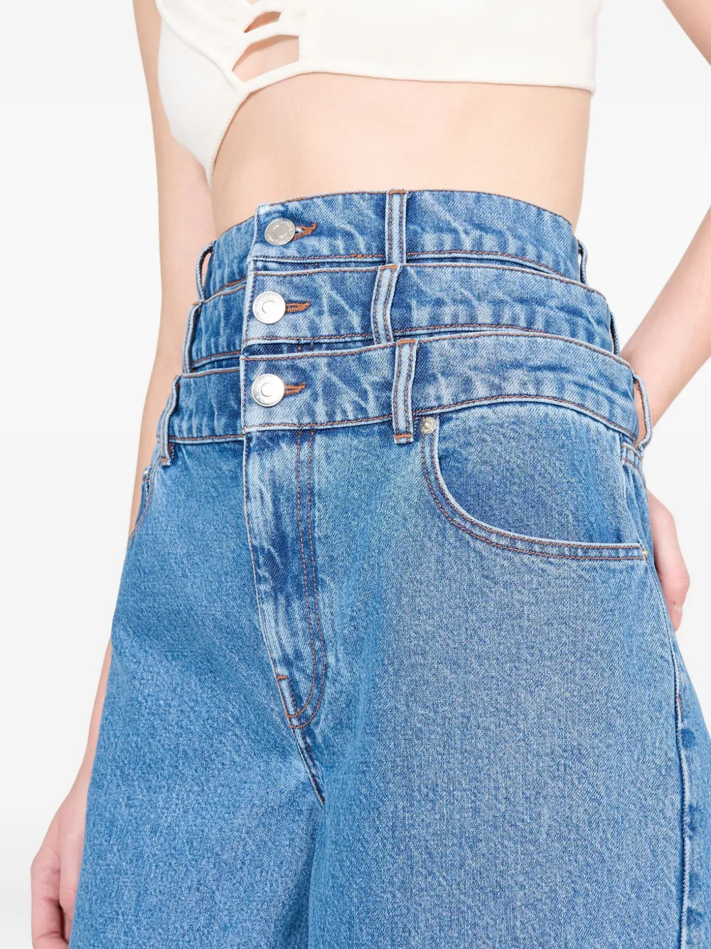 Viktor & Rolf Triple-layer Jeans In Blue