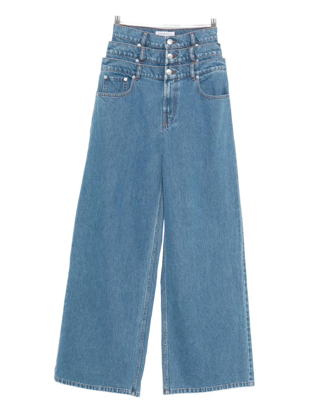 Viktor & Rolf Jeans im Layering-Look - Blau