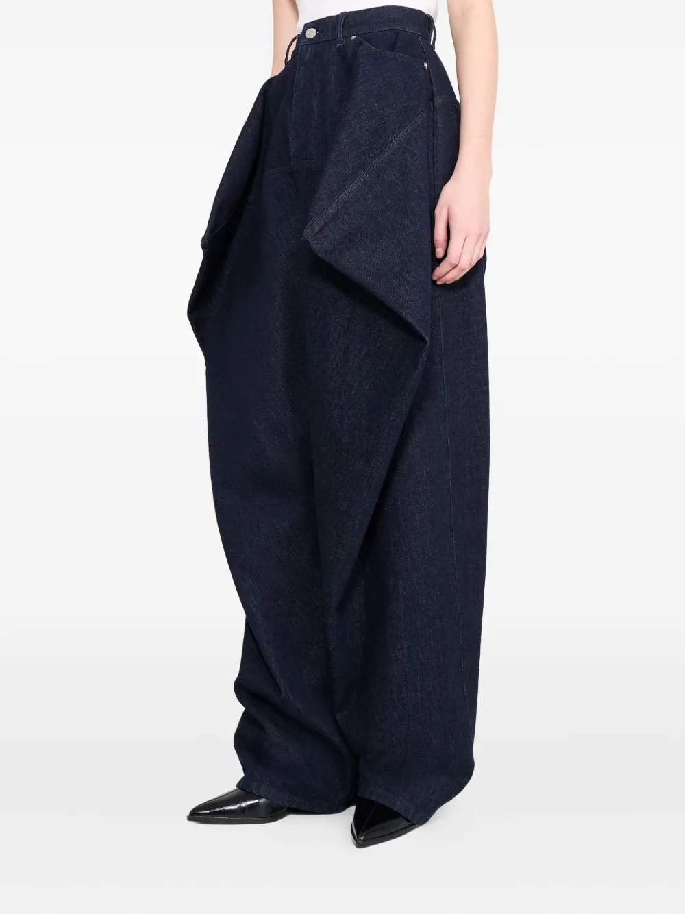 Viktor & Rolf Flap-panels Five-pocket Jeans In Blue
