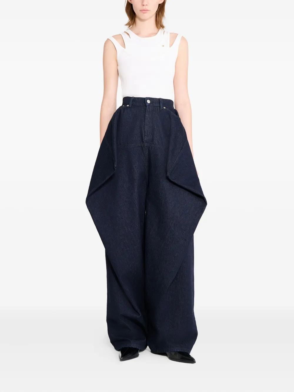 Viktor & Rolf Jeans met klepvlakken en vijf zakken - Blauw