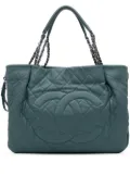 CHANEL Pre-Owned 2010-2011 Quilted Caviar Expandable Zip tote bag - Blue