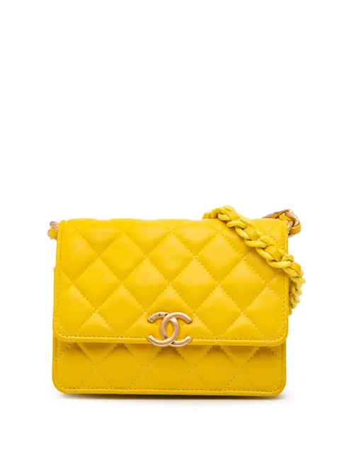 CHANEL Pre-Owned 2021 Quilted Lambskin Candy Chain Clutch with Chain crossbody bag