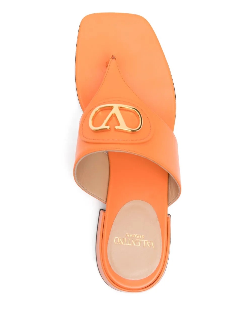 Valentino Garavani VLogo leren sandalen Oranje