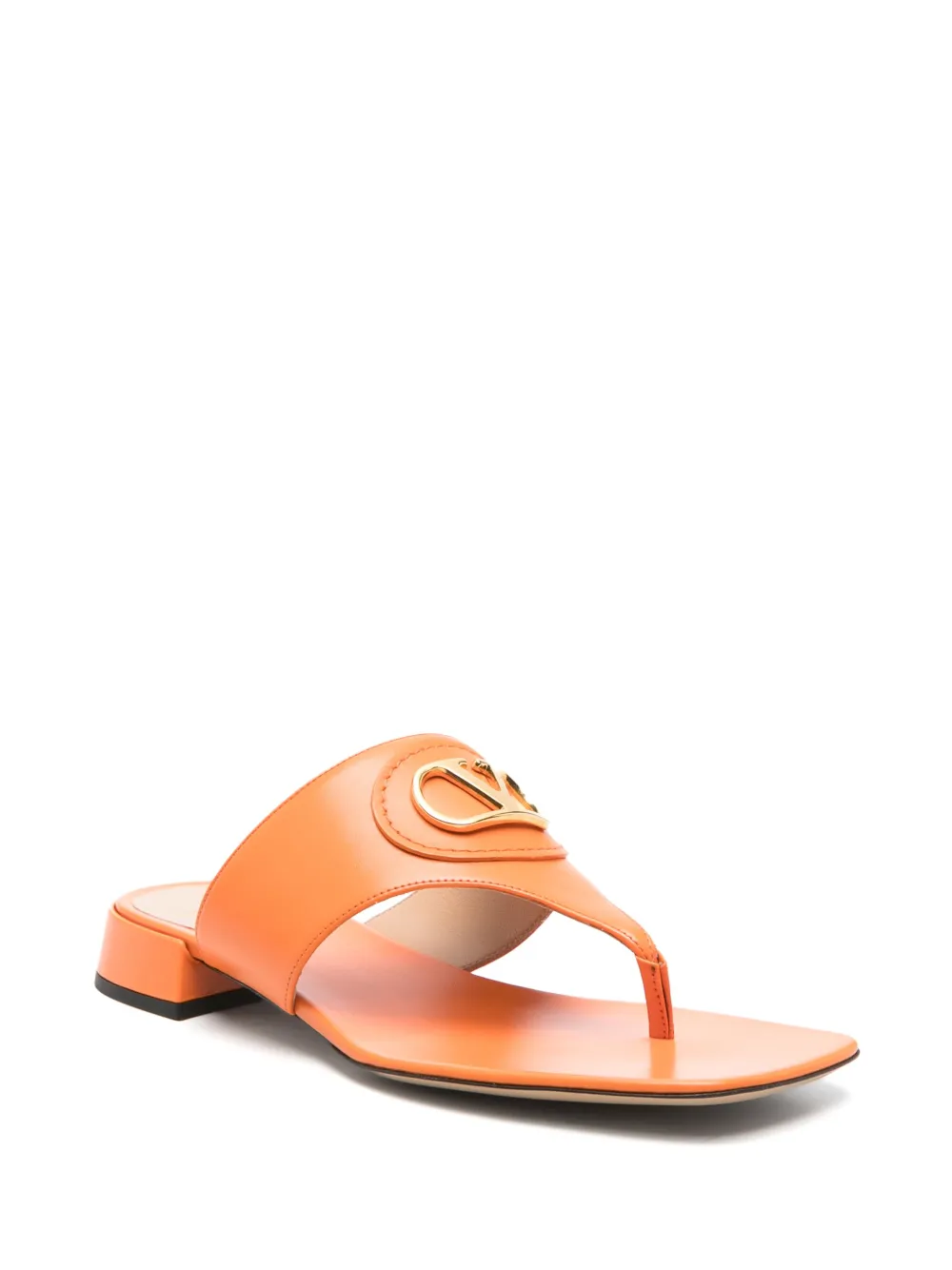 Valentino Garavani VLogo leren sandalen Oranje